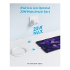 Anker 20W USB-C Şarj Cihazı - iPhone & Android ile Uyumlu Type-C Hızlı Şarj Adaptörü- A2347 - Beyaz (Anker Türkiye Garantili)