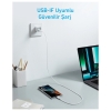 Anker 322 PowerLine USB-C to USB-C Örgülü Kablo 3ft/0.9m 60W - USB-IF - Beyaz - A81F5 (Anker Türkiye Garantili)