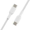Belkin CAB004 Örgülü USB-C to USB-C 1M Kablo - Beyaz