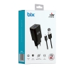 Bix bxm12b usb-a port 10w pd chargıng Adapter & usb-a to mıkro usb cable,Siyah