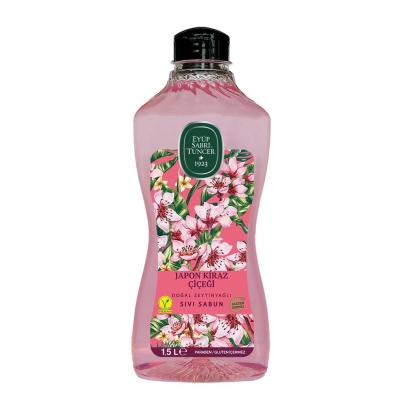 Eyüp Sabri Tuncer Japon Kiraz Çiçeği 1,5Lt Sıvı Sabun Doğal Zeytinyağlı