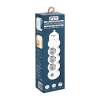 FLY-3393-01 Termal Akım Korumalı 3'lü Priz 2 USB 2m 2.1A Uzatma Kablosu