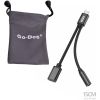 Go-Des 2'si 1 Arada Serisi Type-C - Aux ve Şarj Dönüştürücü Kablo 15 CM Hat Uzunluğu USB-C - 3,5 mm Kulaklık Ses Adaptörü ve Şarj (GD-UC033/Siyah)