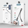 Go-Des 2'si 1 Arada Serisi Type-C - Aux ve Şarj Dönüştürücü Kablo 15 CM Hat Uzunluğu USB-C - 3,5 mm Kulaklık Ses Adaptörü ve Şarj (GD-UC033/Siyah)