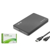 HADRON HDX1752S 2.5 İnç SATA HDD-SSD Harici Disk Kutusu USB 3.0 Micro-B - Siyah