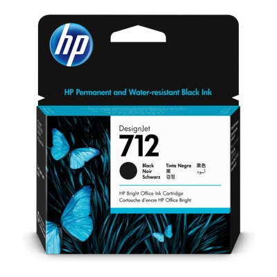 HP 3ED71A 712 80-ml Black DesignJet Ink