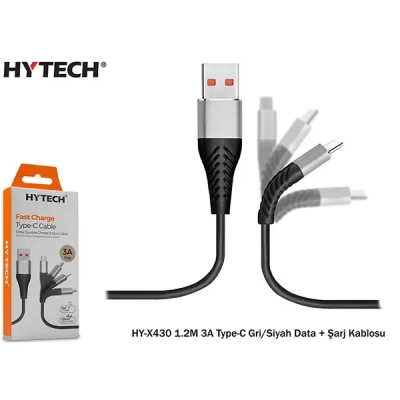 Hytech Hyx430 1.2M 3A Typec Data + Şarj Kablosu