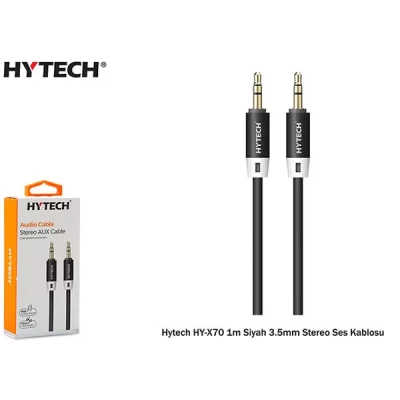 Hytech Hyx70 1M 3.5Mm Stereo Ses Kablosu,Siyah
