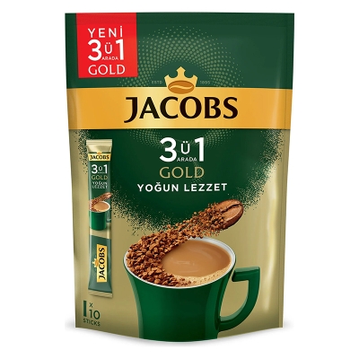 Jacobs Jacobs gold 3ü1 Arada Yoğun Lezzet 10X18 gr
