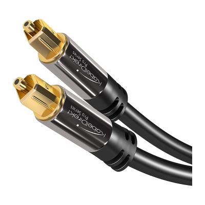 Kabel Direkt – Optik Kablo/Toslink Kablosu 2m (Toslink Optik Dijital Kablo-Toslink, Ses Çubuğu, Stereo Sistem, Ev Sineması, XBOX One ve PS4'ü Bağlamak İçin Ses Kablosu)