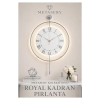 MetaQuartz Aksesuar Gümüş - Royal Kadran Exclusive - Pilli Led - 3 Pil ile Gelir - Metal Duvar Saati