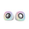 Mikado MD-180 2.0 3W-2 Beyaz RGB Aydınlatmalı USB + 3.5mm USB 5V Speaker Hoparlör