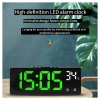 Nie Büyük Ekranlı Dijital Alarm Saati, Sıcaklık Göstergesi, İki Set Alarm, Uyku Fonksiyonlu Yatak Yanı Saati, Üç AAA Pil veya DC Fiş ile Çalışır,