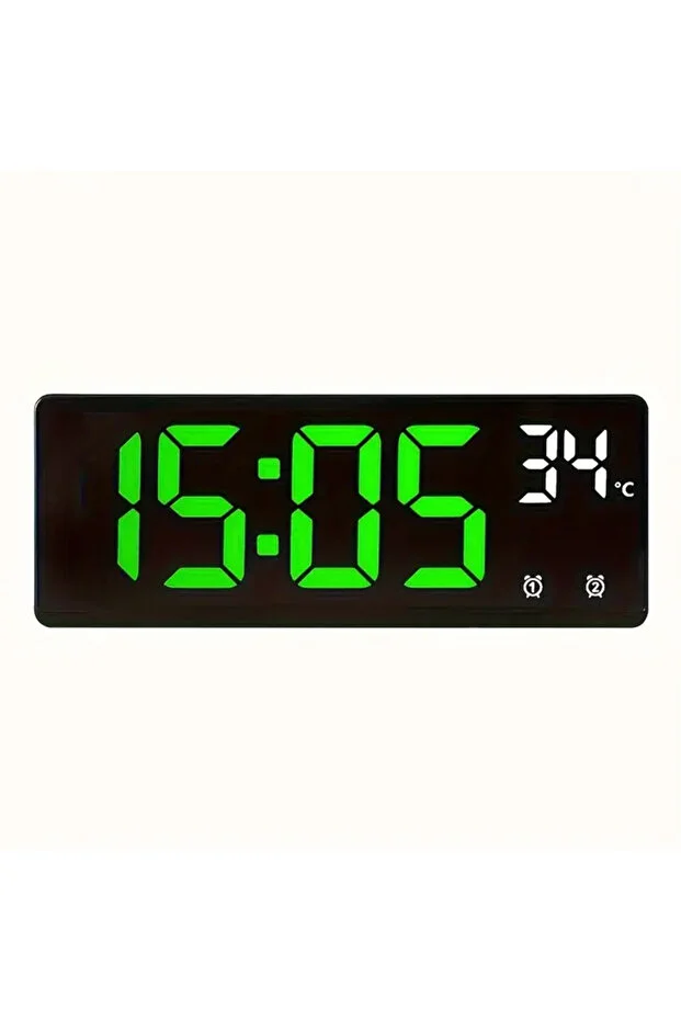 Nie Fantezi Temalı Dijital Alarm Saat, Ayna Yüzeyi, LED Ekran, Sıcaklık ve Tarih, 5 Parlaklık Seviyesi, 2 Özelleştirilebilir Alarm Ayarı, Uykuya Dalma Fonksiyonu, Ses Kontrolü - Plastik Dikdörtgen Şekil, USB Güçlü