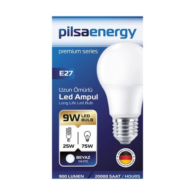 Pilsa Energy E27 9W 900 Lümen 6500 K Beyaz
