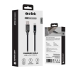 S-link Armor LED UC-066 66W 1m USB to Type-C PD Örgülü LED Başlıklı Siyah Hızlı Şarj Kablosu
