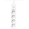 S-link SPG401S 1.5m 1.5mm 100 yüzde Bakır 750 Joule 4 lü Anahtarlı Akım Korumalı Priz