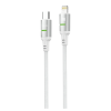 SHAZA 30W Type-C To Lighting Örgülü Hızlı Şarj ve Data Kablosu Beyaz