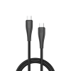SHAZA Type-C To Type-C 5A 60W Silikon Hızlı Şarj / Veri Kablosu Siyah