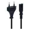TCL PS5/ PS4/ PS3 / XBox Series S-X Uyumlu 2 Pinli 1.5 Metre Güç Kablosu Teyp Fişi, Radyo Fişi, Led TV Elektrik Fişi 2Pin Güç Kablosu