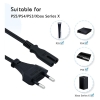 TCL PS5/ PS4/ PS3 / XBox Series S-X Uyumlu 2 Pinli 1.5 Metre Güç Kablosu Teyp Fişi, Radyo Fişi, Led TV Elektrik Fişi 2Pin Güç Kablosu