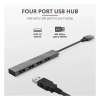 Trust 23786 Halyx Mini Usb 2 Hub Alüminyum 4 Bağlantı Noktalı Pc, Laptop, Mac Için Gümüş