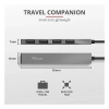 Trust 23786 Halyx Mini Usb 2 Hub Alüminyum 4 Bağlantı Noktalı Pc, Laptop, Mac Için Gümüş