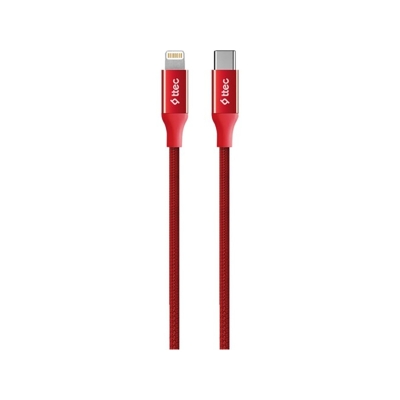 Ttec AlumiCable USB-C - Lightning Hızlı Şarj Kablosu 150cm 2DK41K,Kırmızı