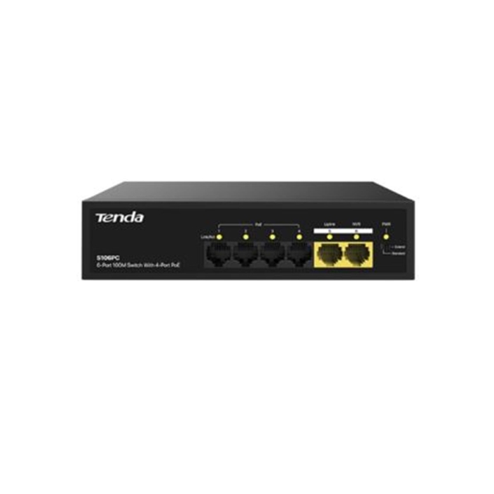 Switch HUB 4 porte POE e 2 Uplink 10/100 Mbps Comelit IPSWP06N100A Switch HUB 4 porte POE e 2 Uplink 10/100 Mbps Comelit IPSWP06N100A
