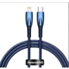 Baseus Glimmer Series Mavi CADH000003 1mt 20W Type-C to Lightning Şarj Kablosu Örgülü