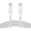 Belkin CAB004 Örgülü USB-C to USB-C 1M Kablo - Beyaz