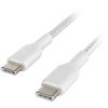 Belkin CAB004 Örgülü USB-C to USB-C 1M Kablo - Beyaz