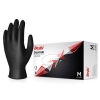 Beybi Diamond M Beden Pudrasız Kalın Siyah Nitril Eldiven Medium (Kutuda 100 Adet)