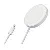 Bix BXMG15 15W Manyetik Magsafe iPhone 12/13/14/15 Serisi ve Airpods ile Uyumlu Kablosuz Şarj Cihazı Beyaz