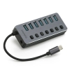 Dark "DK-AC-USB371C" 7 Port USB 3.0 Hub, Harici Adaptörlü USB Çoklayıcı Type-C HUB
