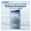 EAGET 6.35 cm Harici Kasa, USB 3.0 SATA Taşınabilir Şeffaf
