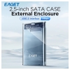 EAGET 6.35 cm Harici Kasa, USB 3.0 SATA Taşınabilir Şeffaf