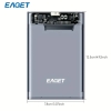EAGET 6.35 cm Harici Kasa, USB 3.0 SATA Taşınabilir Şeffaf
