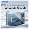 EAGET 6.35 cm Harici Kasa, USB 3.0 SATA Taşınabilir Şeffaf