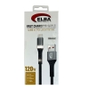 Elba Elb120-4 120w   Lightning To Usb 1Mt Siyah Örgülü  Şarj Kablosu ( Data Veri )