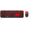 Everest Round KM-6282 Siyah Kırmızı Kablosuz QMultimedia Klavye + Mouse Set