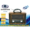 Everton Rt-556  Bluetooth Fm-Usb-Tf-Aux  Şarjlı Nostaljik Radyo