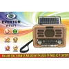 Everton Rt-671 Bluetooth Fm-Usb-Tf-Aux Şarjlı Solar Nostaljik Radyo Güneş Panelli