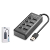 Hadron HDX7048 USB Hub 2.0 480Mbps 4x USB-A 4 Port Switch’li Çoklayıcı Siyah