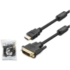 HADRON HDX7752 DVI (M) TO HDMI (M) KABLO 24+1 PVC 1.8M SİYAH 1.8M