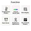 Hafif ve Şık Dijital Alarm Saati, 4 Seviyeli Parlaklık Ayarları, USB Güçlü, 12/24 Saat LED Saat, Yatak Odası veya Ofisler İçin Mükemmel
