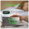 LED Yaratıcı Kavisli Yüzey Dijital Saat Ekranı Ayna Masa Saati Elektronik Masaüstü Uyku Fonksiyonlu Alarm Saati Yatak Odası Ev Dekorasyonu