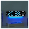 Nie Uzaktan Kumandalı Büyük Dijital Duvar Saati, Çift Alarm, Yaz Saati Uygulaması, 10 Seviyeli Parlaklık, LED Gece Işığı, USB ile Çalışır, Kablosuz veya Prizli Kullanım,