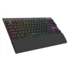 Rampage BERU Siyah 2.4G + BT Wireless RED SWITCH Mekanik Gaming Oyuncu Klavye Slim RGB