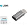 S-link SL-TA25M Gümüş Metal Gövde MicroUSB 5pin F to Type C M Çevirici